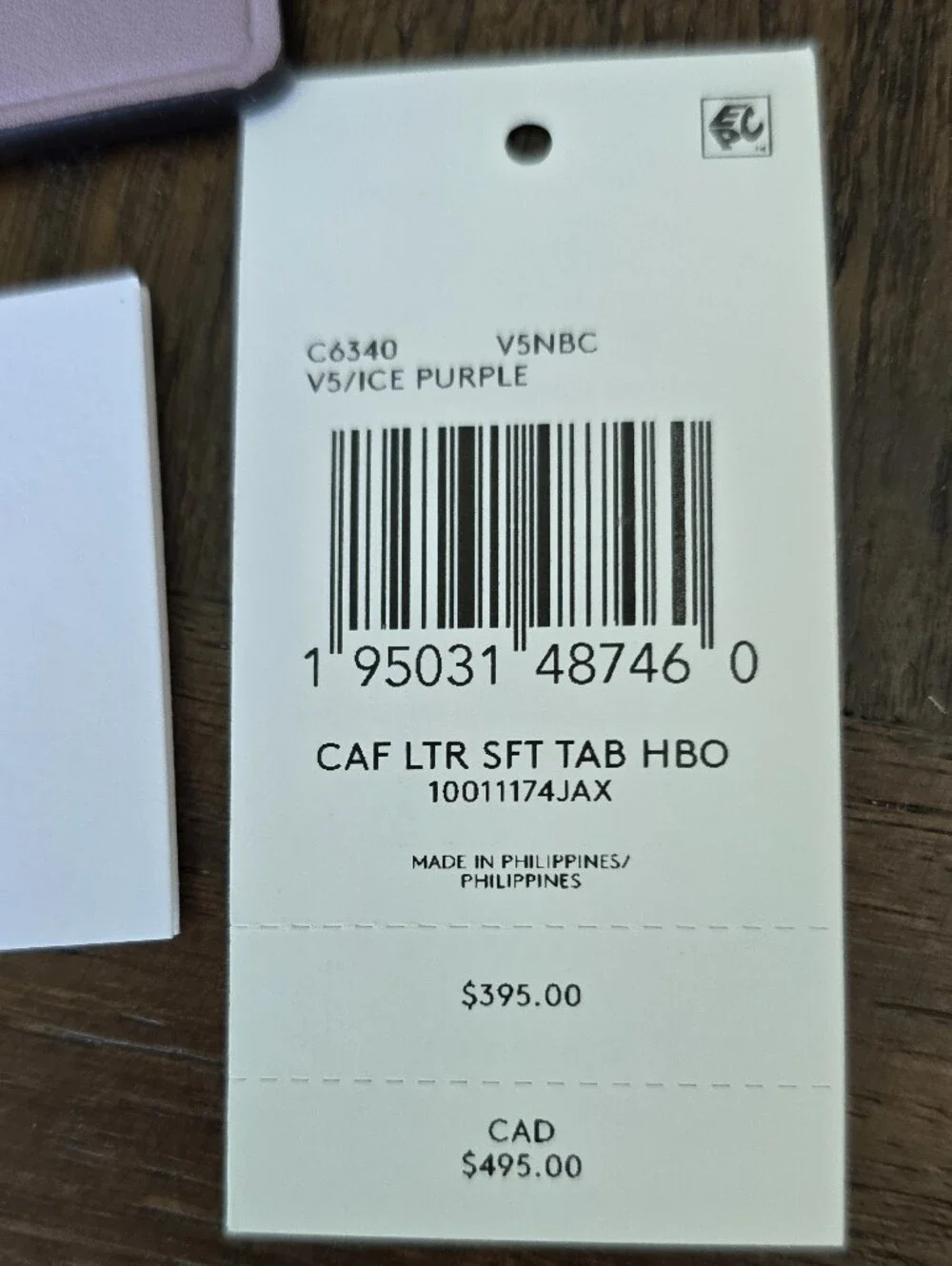 Coach Ice Purple Soft Tabby Hobo